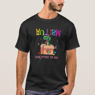 Autism Outside The Box Dinosaur Autism Awareness T-Shirt