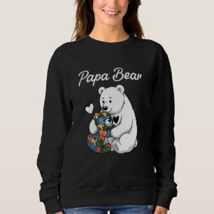 Autism Papa Bear Mum Love Autistic Child Autism Aw Sweatshirt