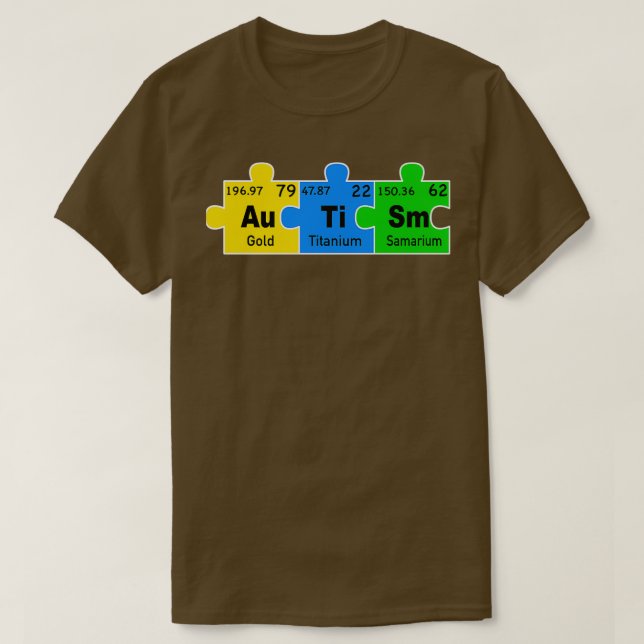 Autism Periodic Table color T-Shirt (Design Front)