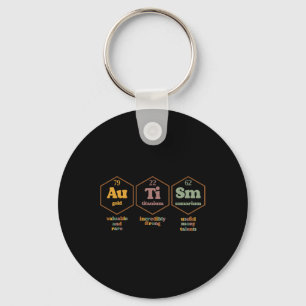 Autism Periodic Table Funny Autism Awareness Men K Key Ring