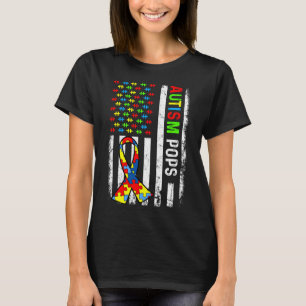 Autism Pops American Flag Autism Awareness Family T-Shirt