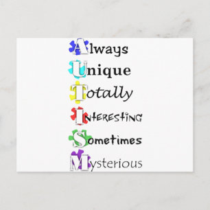 AUTISM POSTCARD