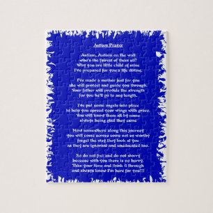 Autism Prayer Blue Jigsaw Puzzle