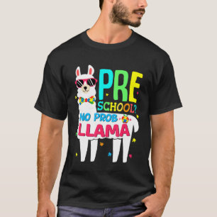 Autism Preschool Llama Back to School First Day T-Shirt