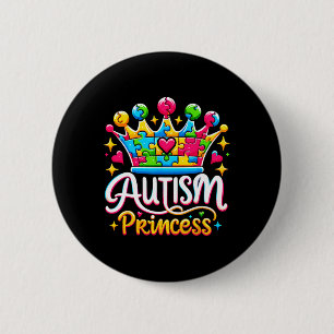 Autism Princess Autism Awareness Queen Girl 1  6 Cm Round Badge