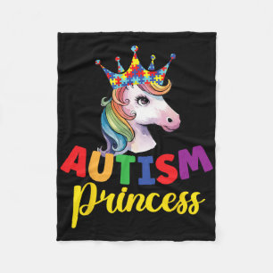Autism Princess Cute Unicorn Daughter Girl Autism Fleece Blanket