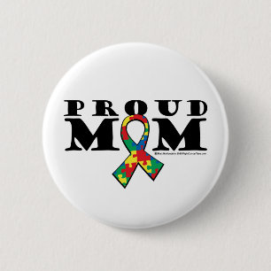 Autism Proud Mum 6 Cm Round Badge