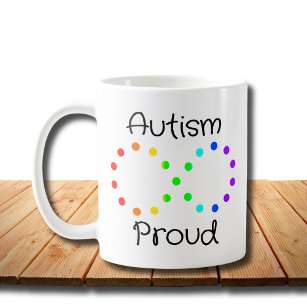 Autism Proud Neurodiversity Acceptance Rainbow Coffee Mug