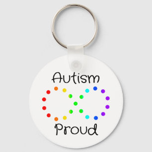 Autism Proud Neurodiversity Acceptance Rainbow Key Ring
