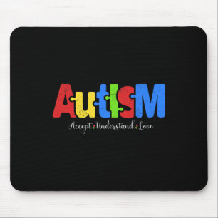 Autism Puzzle Accept Understand Love Autism Awaren Mouse Mat
