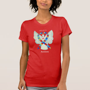 Autism Puzzle Awareness Ribbon Angel Shirt