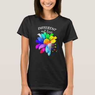 Autism Puzzle Awareness Sunflower Different Not Le T-Shirt