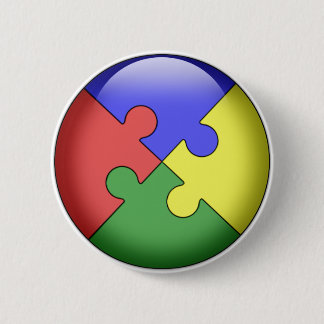 Autism Puzzle Ball 6 Cm Round Badge