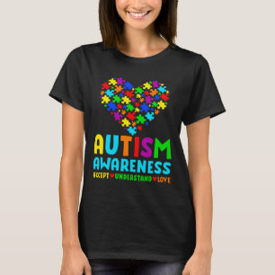 Autism Puzzle Heart Love Accept Understand Autism T-Shirt
