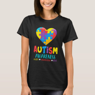 Autism Puzzle Heart Love Accept Understand Autism  T-Shirt