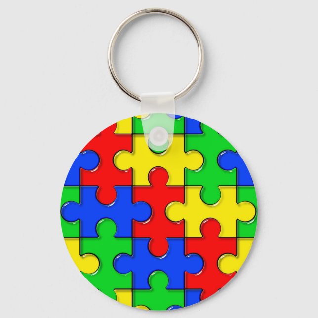 Autism Puzzle Key Ring (Front)