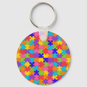 autism puzzle key ring