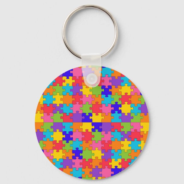 autism puzzle key ring (Front)