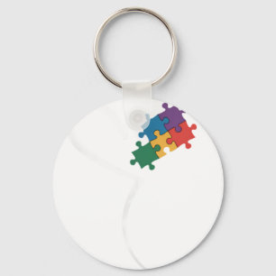 Autism Puzzle Love Autism Awarenes Key Ring