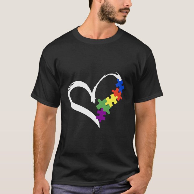 Autism Puzzle Love T-Shirt (Front)