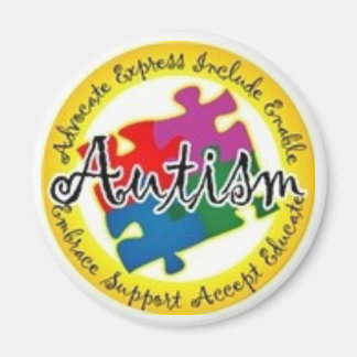 autism puzzle magnet