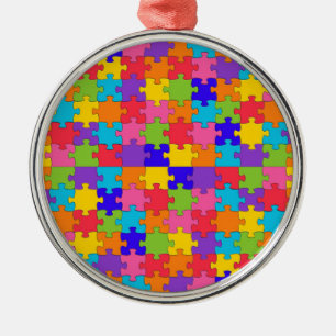 autism puzzle metal tree decoration