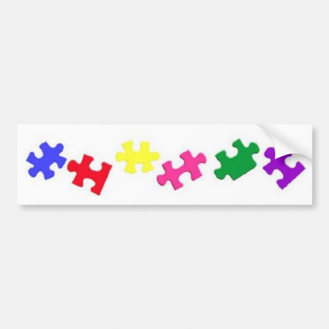 Autism puzzle piece Bumpersticker Bumper Sticker (Front)