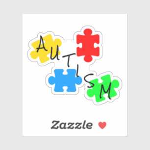 Autism puzzle piece Custom-Cut Vinyl Sticker