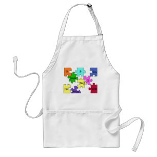 Autism Puzzle Piece   Standard Apron