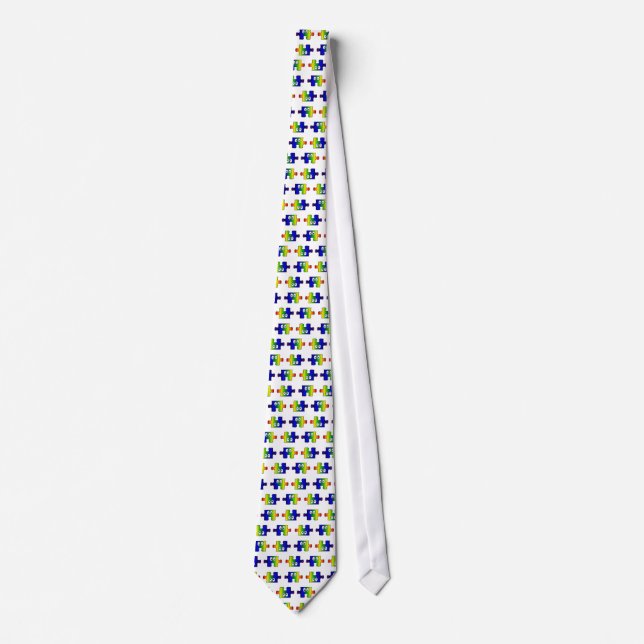 Autism Puzzle Piece Tie (Front)