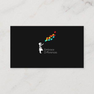 Autism Puzzle Piece Tshirt Autistic awareness Business Card