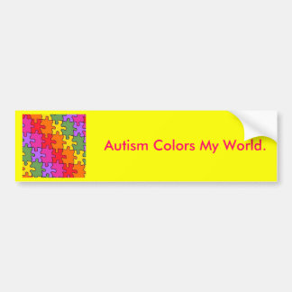 autism puzzle pieces 33 bumper sticker