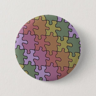 autism puzzle pieces 35 6 cm round badge