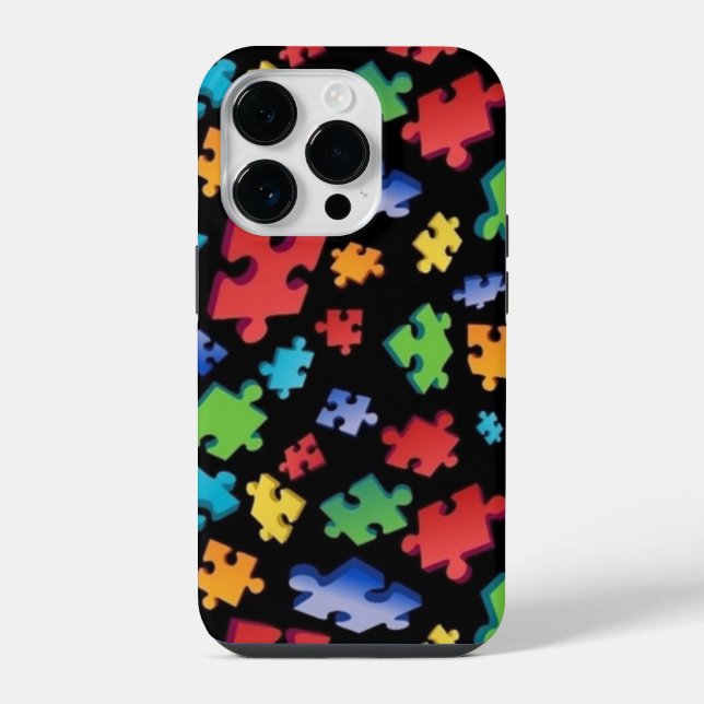 Autism Puzzle Pieces iPhone Case (Back)
