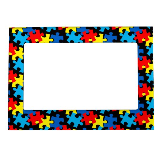 Autism Puzzle Pieces Magnetic Frame | Zazzle.co.uk