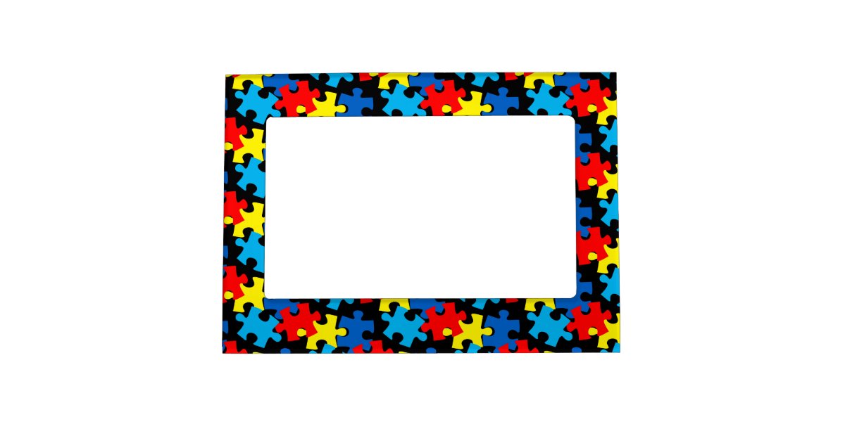 Autism Puzzle Pieces Frame Zazzle