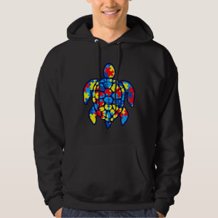 Autism Puzzle Turtle Hoodie