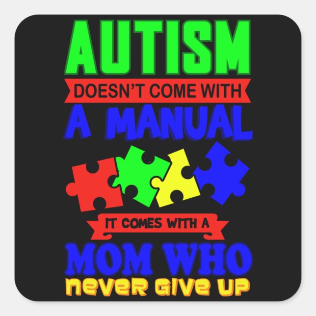 AUTISM QUOTES Autism Awareness Gift Autistic Kids Square Sticker (Front)