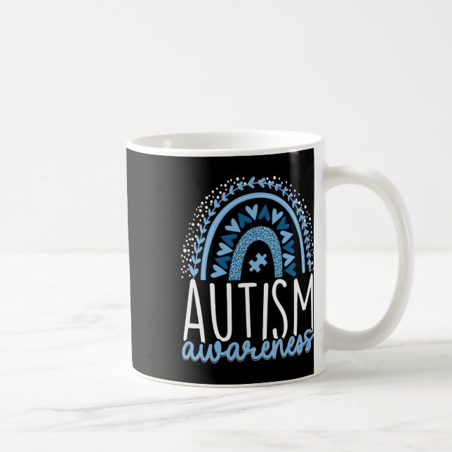 Autism Rainbow Autistic Pride Inclusion Adhd  Coffee Mug (Right)