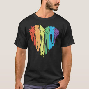 Autism Rainbow Heart T-Shirt