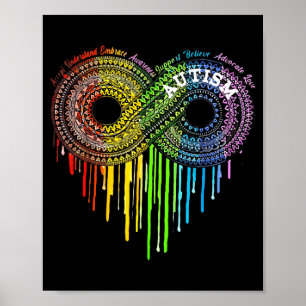 Autism Rainbow Infinity Symbol Asd Awareness  Poster