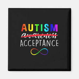 Autism Red Instead Acceptance Not Awareness  Magnet