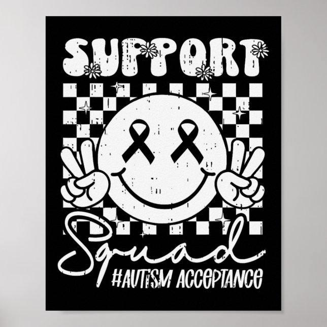 Autism - Red Instead - Acceptance Not Awareness #r Poster (Front)