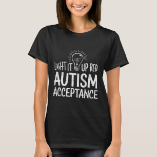 Autism - Red Instead - Acceptance Not Awareness #r T-Shirt