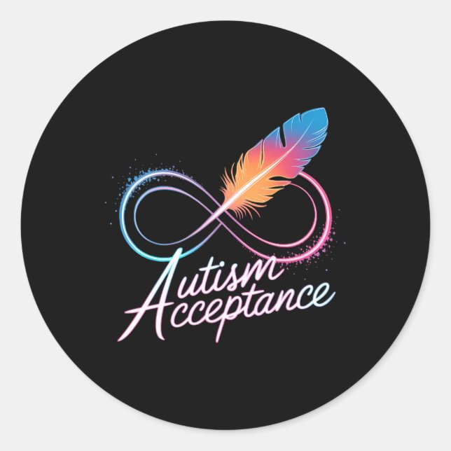 Autism Red Instead  Classic Round Sticker (Front)