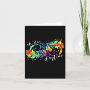 Autism Red Instead Infinity Symbol Autistic Accept Card