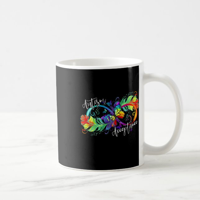 Autism Red Instead Infinity Symbol Autistic Accept Coffee Mug (Right)