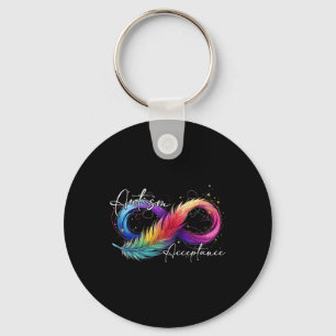 Autism Red Instead Infinity Symbol Autistic Accept Key Ring