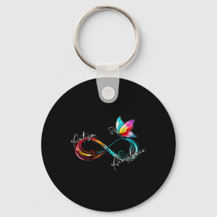 Autism Red Instead Infinity Symbol Autistic Accept Key Ring