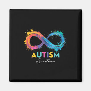 Autism Red Instead Infinity Symbol Autistic Accept Magnet